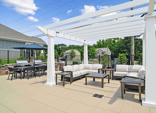 Poolside Lounge Area at Zora University, Charlotte, NC, 28213
