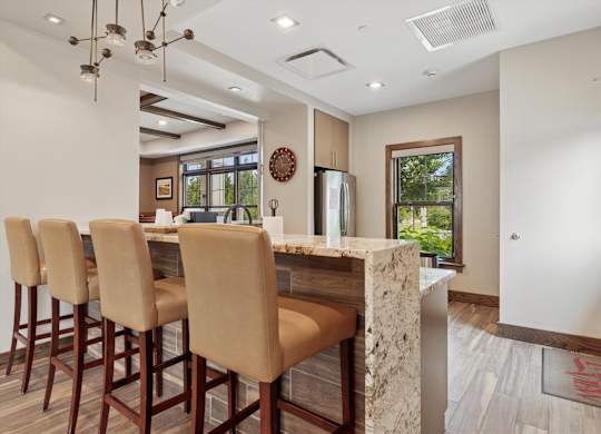 Kitchen Bar area with chairs at Palmer View, Pennsylvania