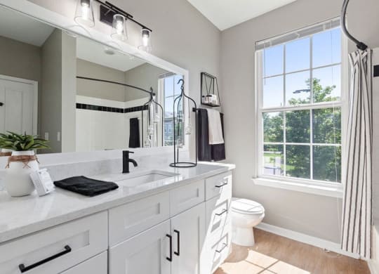 Kitchen With White Cabinetry And Appliances at Harper's Crossing, Langhorne, Pennsylvania