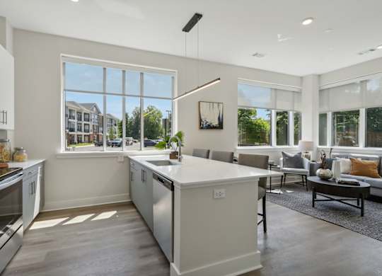 Large Island in kitchen at Heritage Court, Ewing