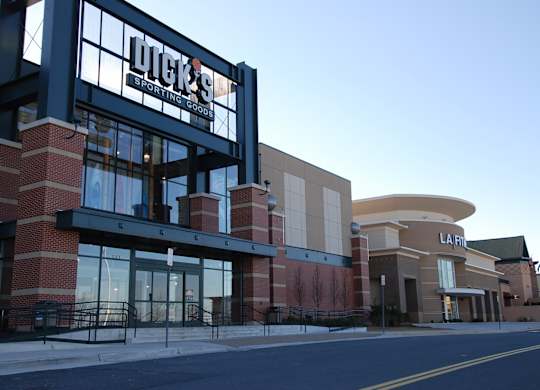 A Lucky's Sporting Goods store is shown in the image.