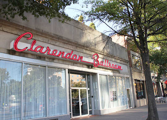 A Clarendon Galbraith storefront with a red sign.