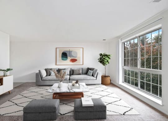 Living Room at Elme Watkins Mill, Maryland