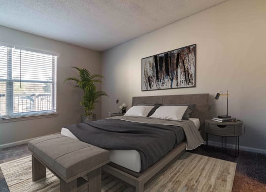 Large bedroom at Elme Eagles Landing in Stockbridge, GA