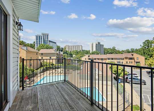 A balcony at Elme Bethesda, Bethesda, 20814