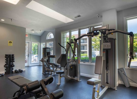 Fitness Center at Elme Germantown, Germantown, Maryland.