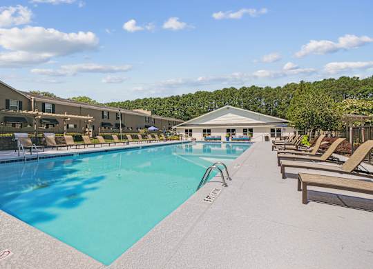 A large swimming pool at Elme Sandy Springs Apartments, Atlanta, GA, 30350