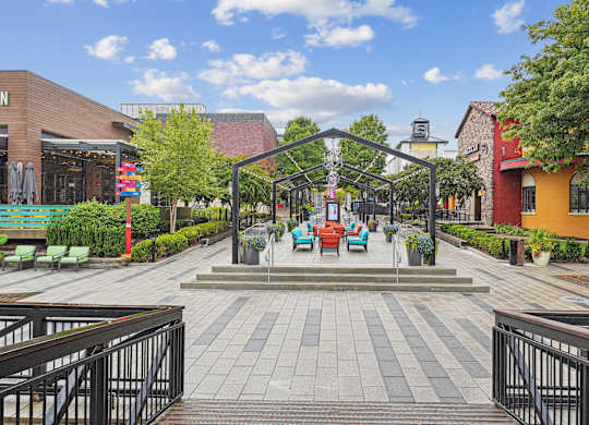 Neighborhood walkway at Elme Watkins Mill, Gaithersburg