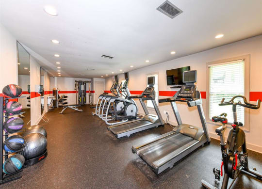 Gym at Elme Sandy Springs Apartments, Atlanta, GA, 30350
