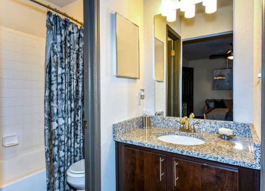 Bathroom at Elme Sandy Springs Apartments, Atlanta, GA, 30350