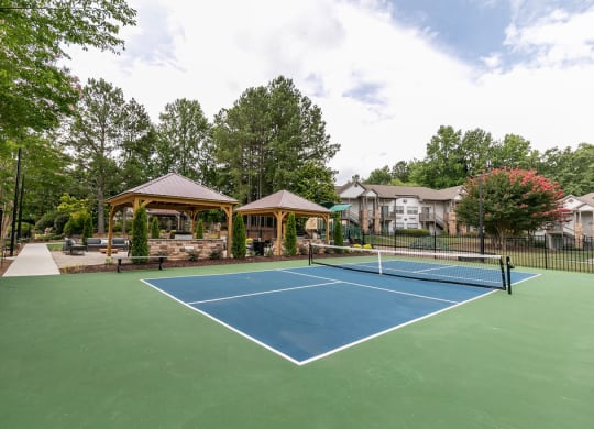 Blue Tennis Court at Elme Marietta Apartments, Marietta, GA, 30067