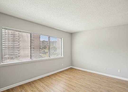 A room with a window and wooden flooring  at The Paramount, Arlington, Virginia