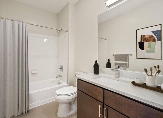 Bathroom at The Maxwell Apartments, Arlington, Virginia