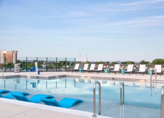 Pool viewat Trove Apartments, Arlington