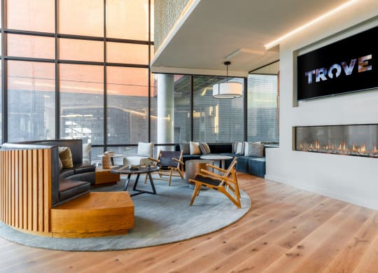 Lobby tv at Trove Apartments, Arlington, 22204