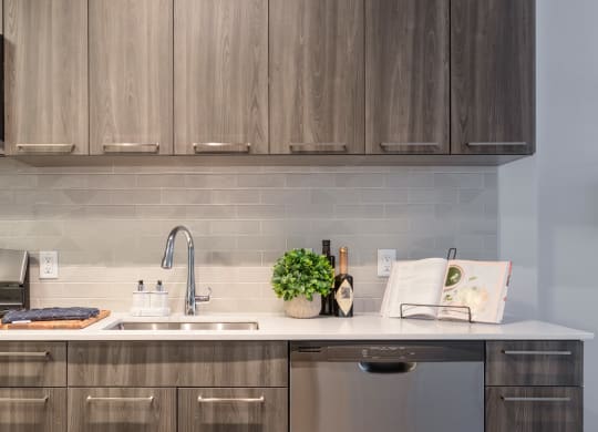 Kitchen cabinets at Trove Apartments, Arlington