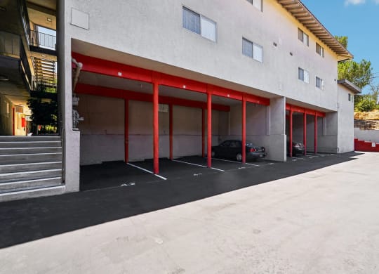parking area front of a building