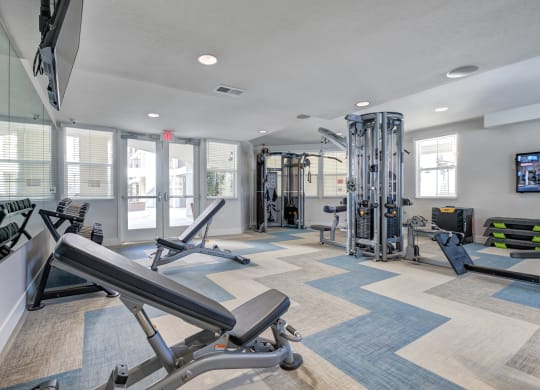 our state of the art fitness center includes a treadmill and elliptical machines