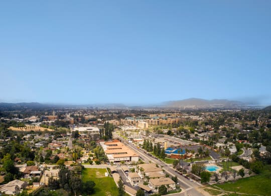 Arial view of Dwell