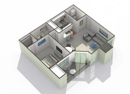 Floor Plan Layout at The Mark Apartments, Glendale Heights, Illinois