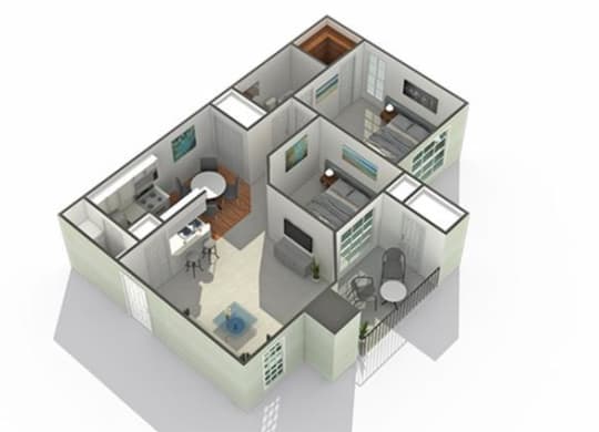 Floor Plan Layout at The Mark Apartments, Glendale Heights, IL, 60139