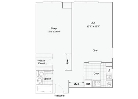 Amherst Floor Plan at Renew Worcester, Massachusetts, 01602