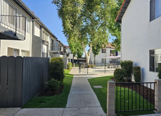 Exterior walkway at Alturas Paso Robles Apartment Homes, Paso Robles, 93446