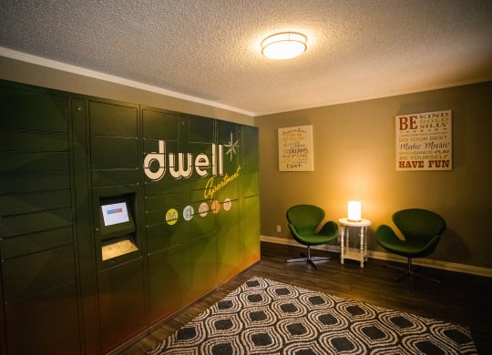 Parcel package locker at Dwell