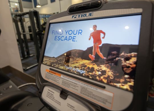 a computer screen in a gym at Wynnwood Vinings Atlanta