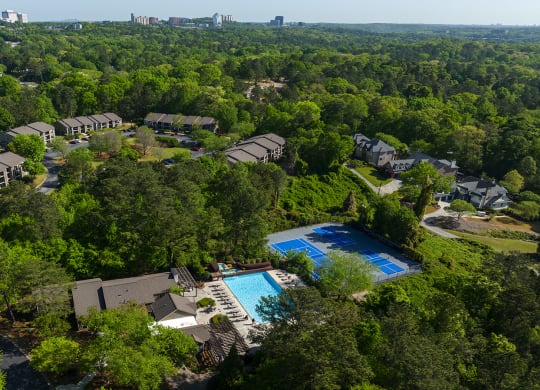 an aerial view of the property Wynnwood Vinings in Atlanta