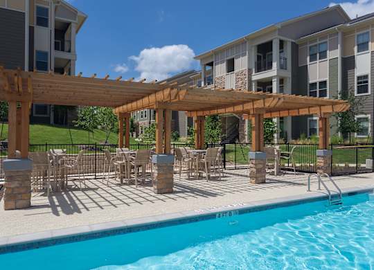Poolside Pavilion with Seating