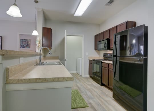 heights at converse apartments inside kitchen view