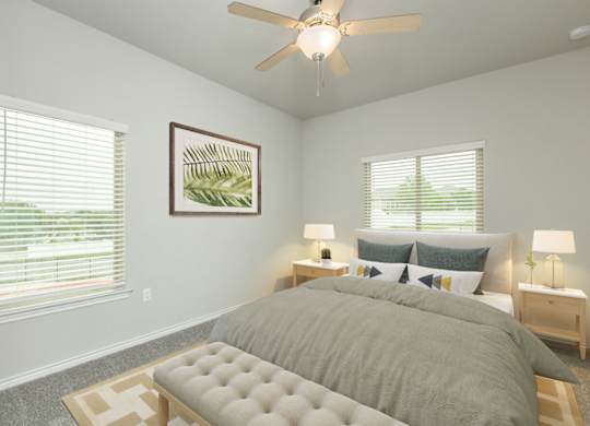 Bedroom with Ceiling Fan