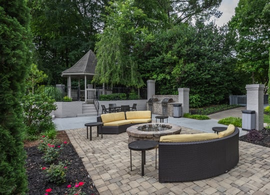 Eclipse Apartments Duluth GA resident outdoor lounge and grilling area