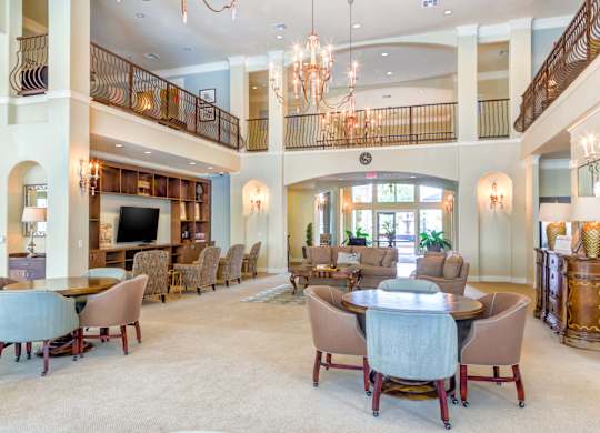 Furnished Living area at The Laurel at Vintage Park 55+ Apartments, Tomball