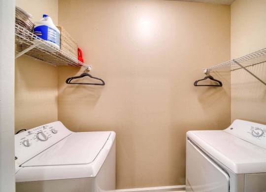 a washer and dryer at Meridian Obici, Suffolk, VA 23434