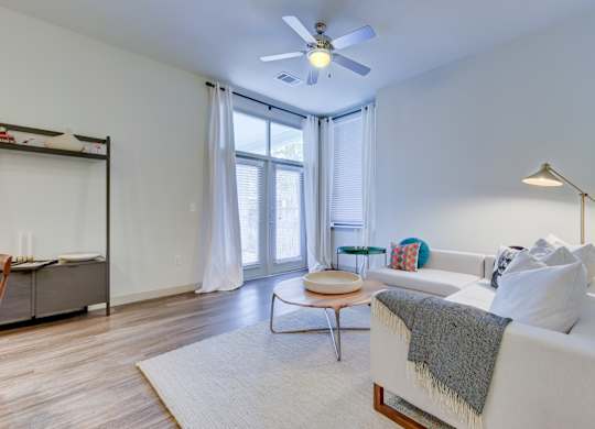 Spacious Living Room with Ceiling fan at Agave, San Antonio, TX