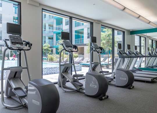 Gym with ellipticals at Agave, San Antonio, 78205