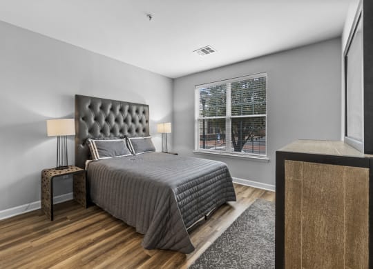 Bedroom With Expansive Windows at Harbor Pointe, Bayonne, NJ, 07002
