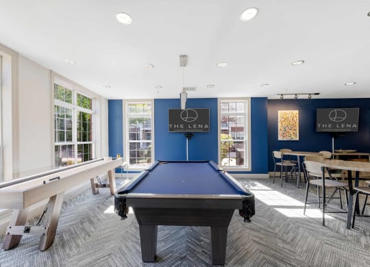 play a game of pool in our games room  at The Lena, Raritan, 08869