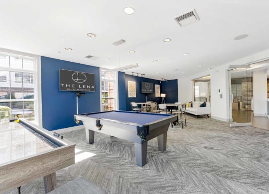 Enjoy games of Billiards with fellow Residents in our Large Clubhouse at The Lena in Raritan, NJ