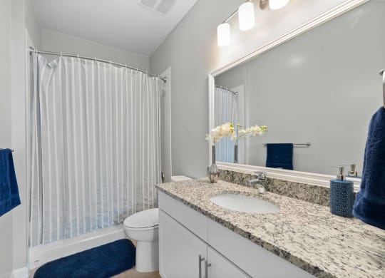 Bathroom With Vanity Lights at The Lena, New Jersey