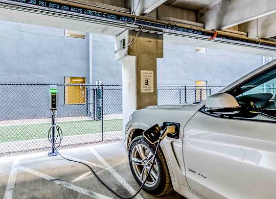 Electric charging station at Agave, San Antonio, TX, 78205