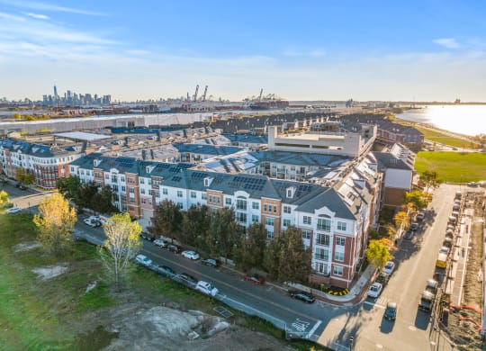 Drone Exterior City View at Harbor Pointe, Bayonne, New Jersey