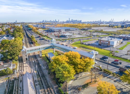 Convenient rail transportation near Harbor Pointe, New Jersey, 07002