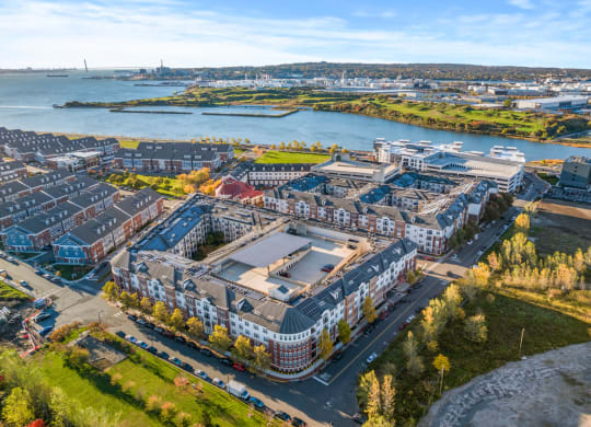 Drone Exterior View at Harbor Pointe, Bayonne, New Jersey