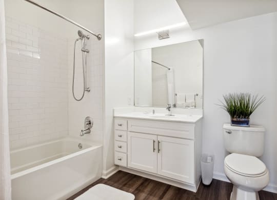 a bathroom with a toilet sink and bathtub at Metro 303, New York