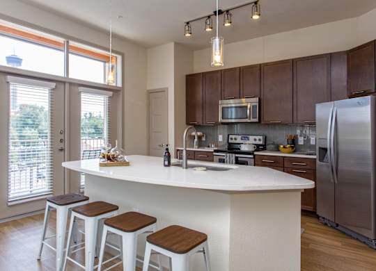 Kitchen with Island at Agave, San Antonio