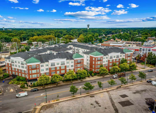 an aerial view of the station at West 130, New York , 11552