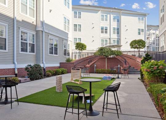 Courtyard With Green Space and sitting at West 130, West Hempstead, NY, 11552